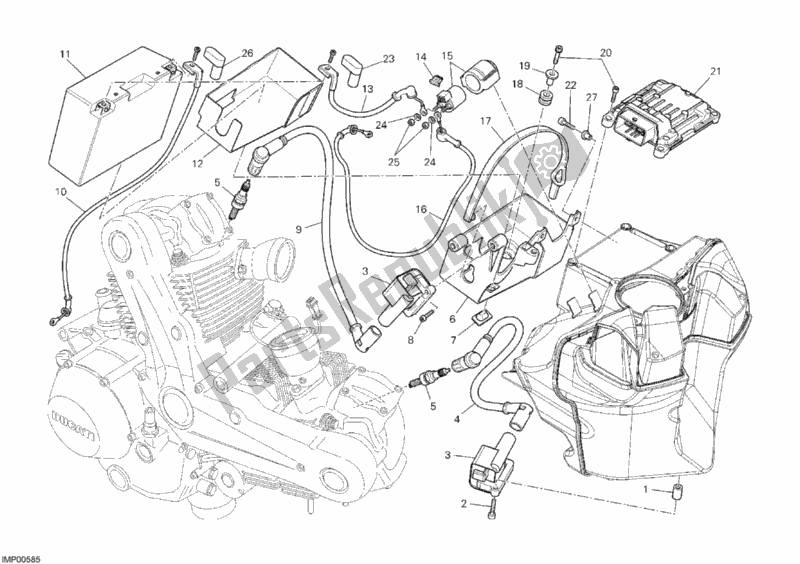 Toutes les pièces pour le Batterie du Ducati Monster 696 USA 2010